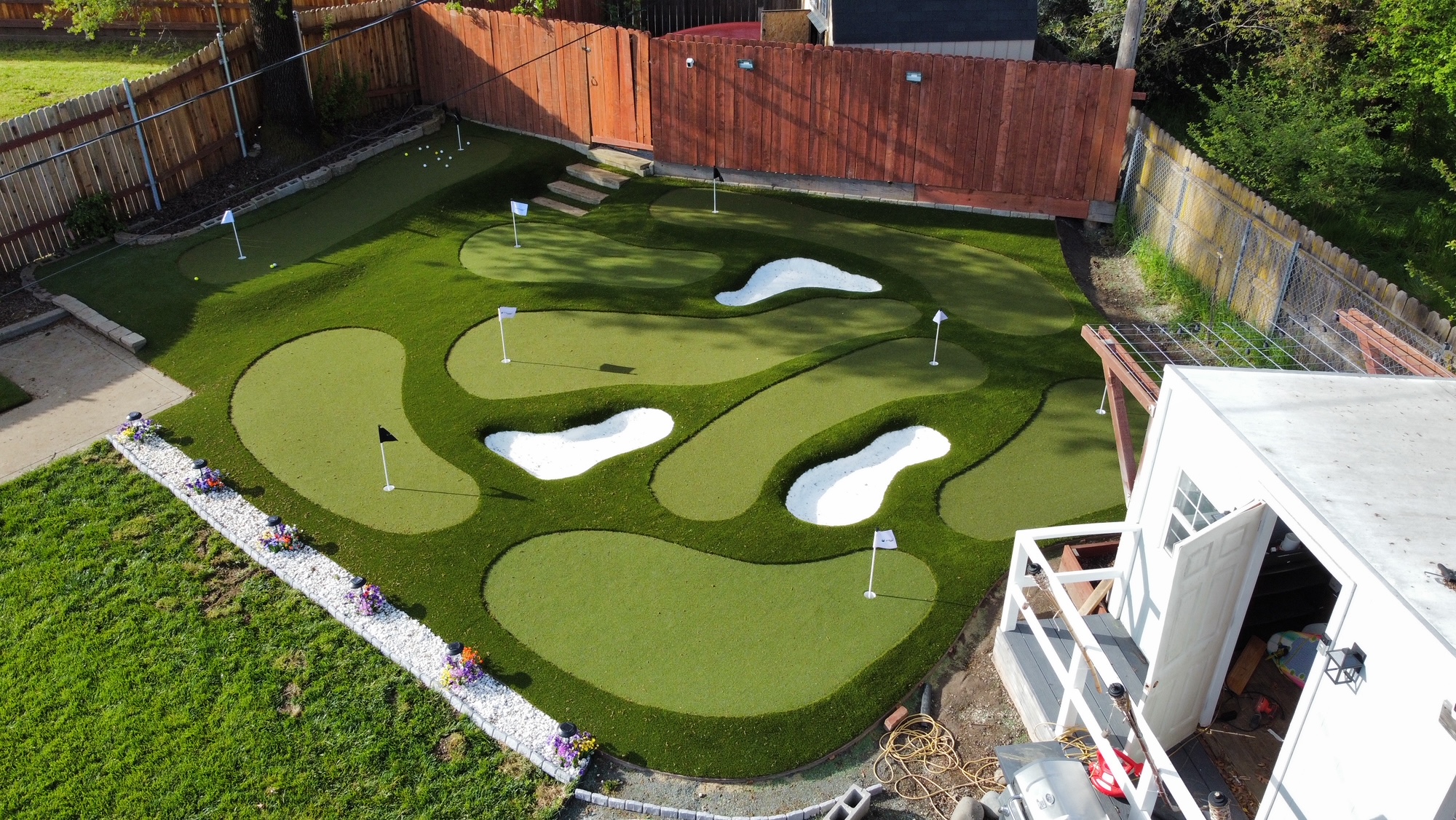 Artificial Turf Putting Green in Denton, TX